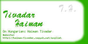 tivadar haiman business card